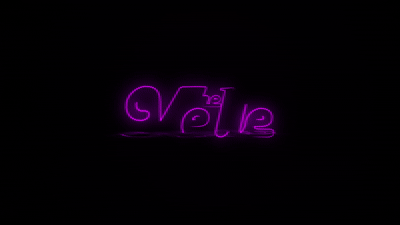 The Velle Media neon logo
